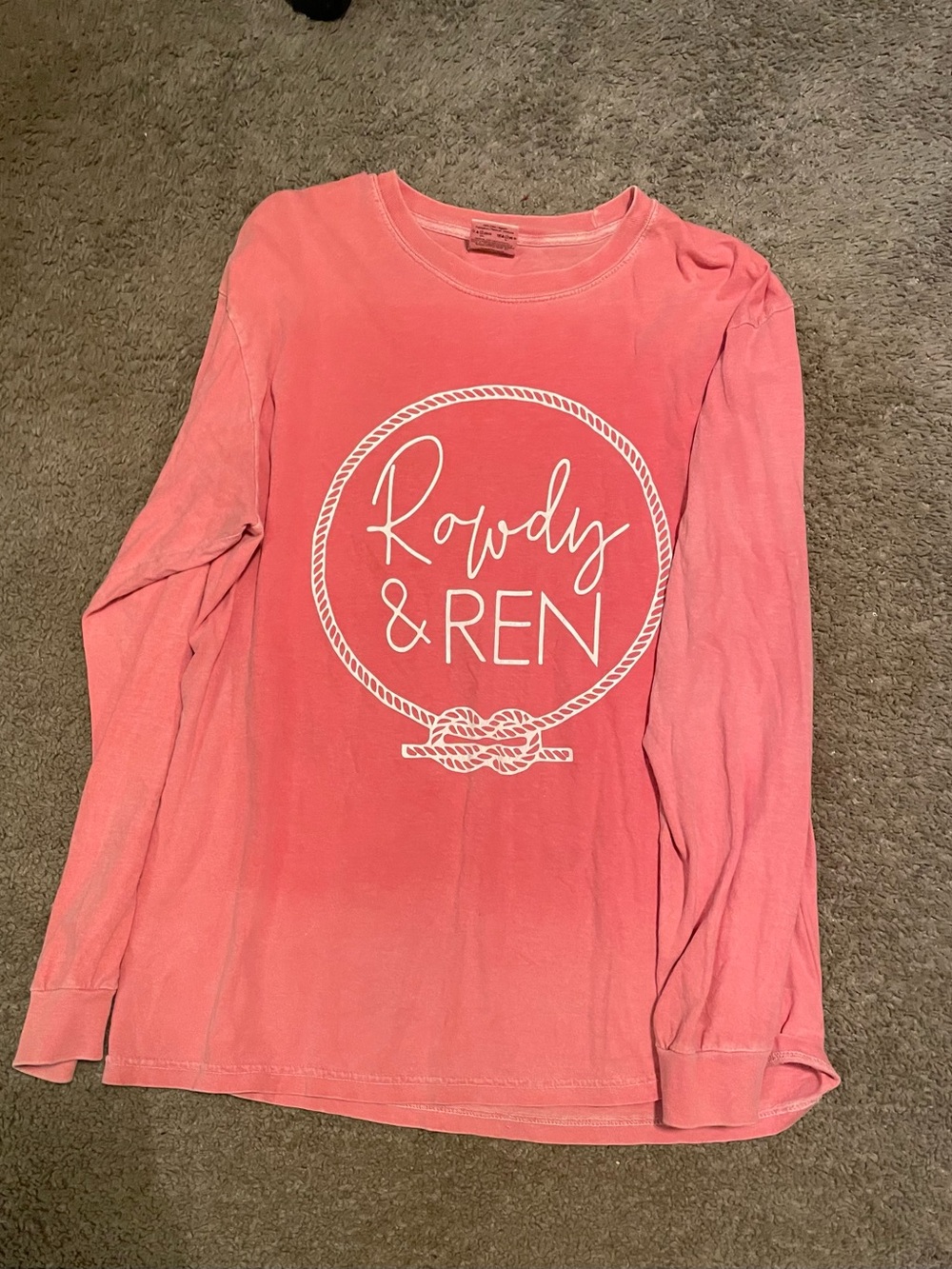 Comfort Colors Pink Long Sleeve Tee with Tag